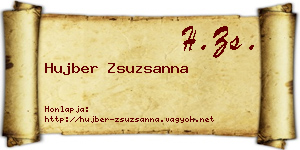 Hujber Zsuzsanna névjegykártya